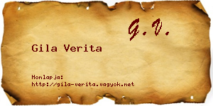 Gila Verita névjegykártya